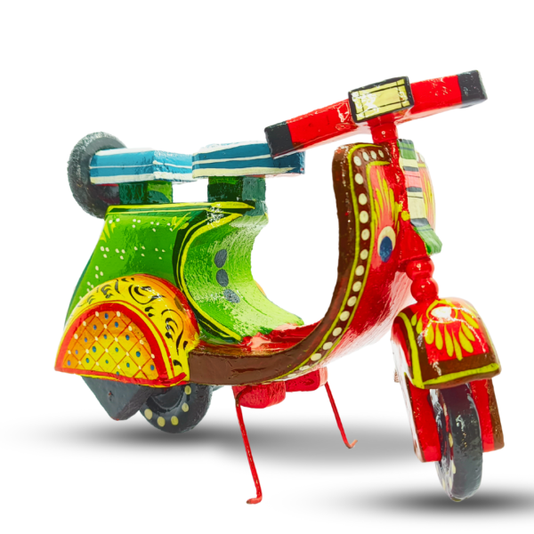 Wooden Scooter Vehicle Toys Handmade Handpainted Toys for Kids Boys and Girls Home Decor Items